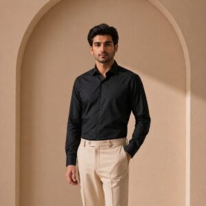 Dress Shirt Cotton Midnight Onyx