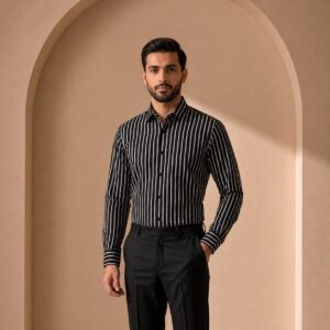 The Noir Pinstripe Executive Shirt