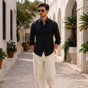 The Midnight Starlight Dotted Shirt