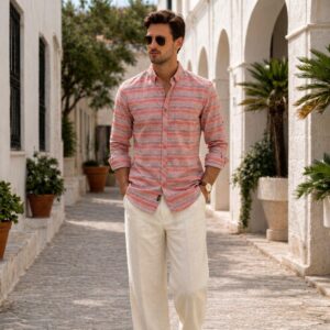 The Sunset Horizon Linen Shirt