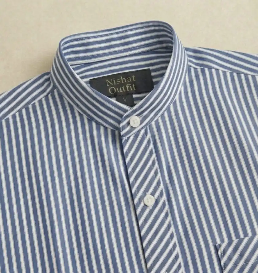 Mandarin Stripe Resort Shirt - Image 2