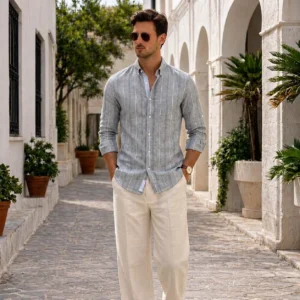 Riviera Sky Striped Shirt