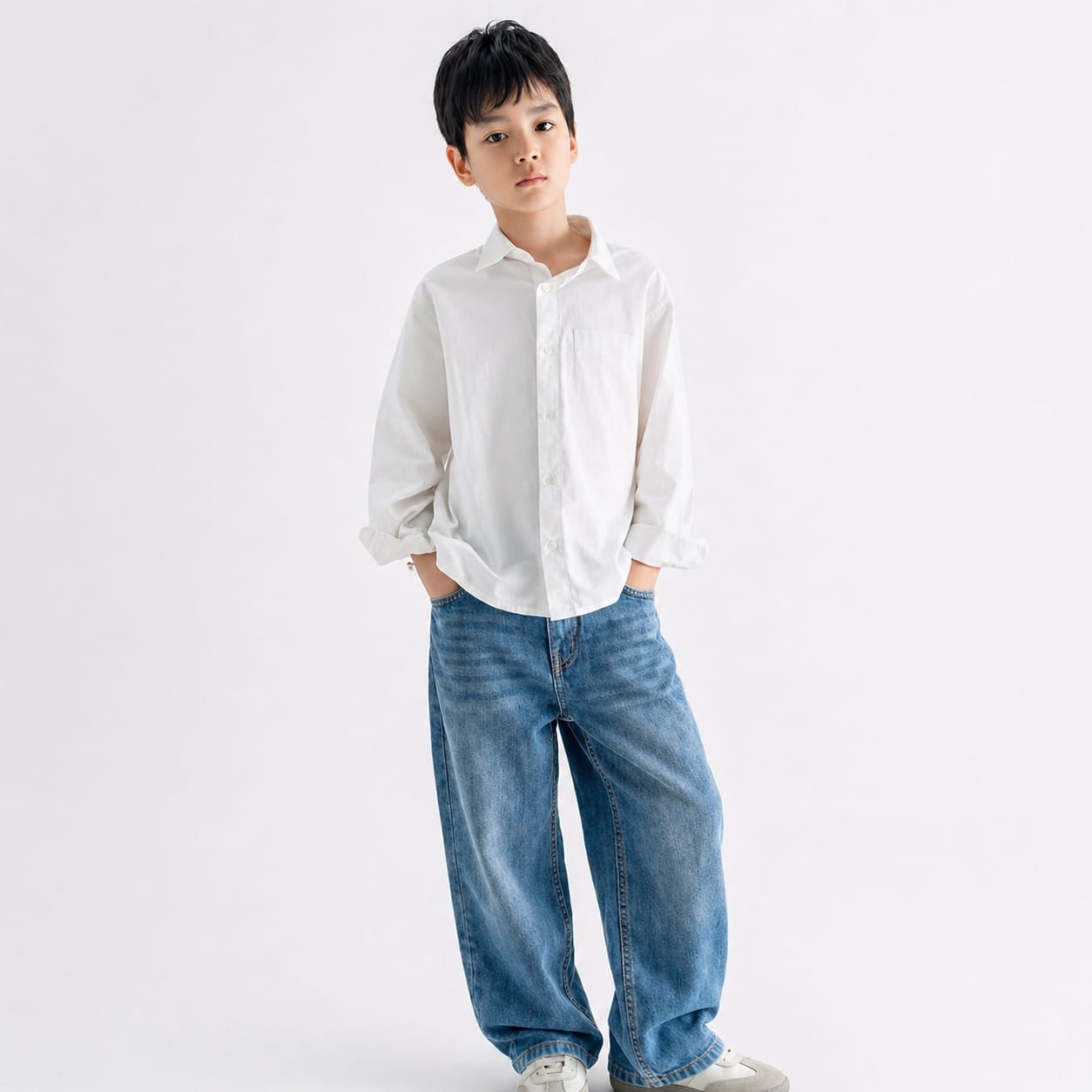 Boys’ Essential Wide-Leg Denim - Image 2