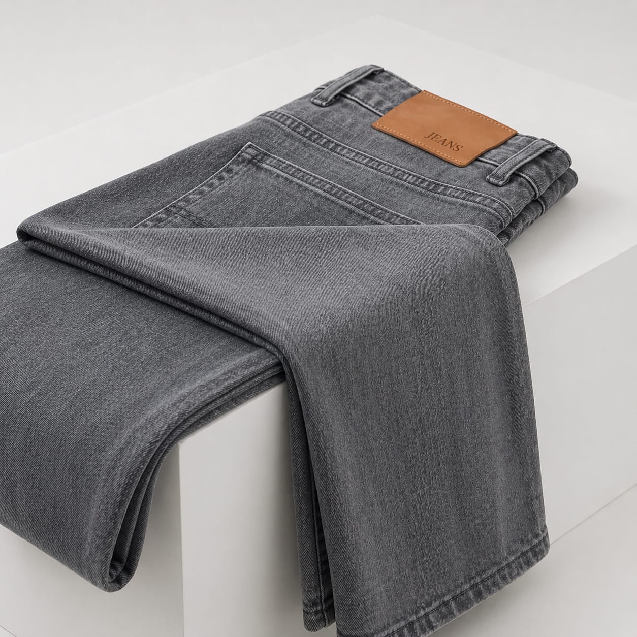 Men’s Essential Grey Slim-Fit Denim - Image 3