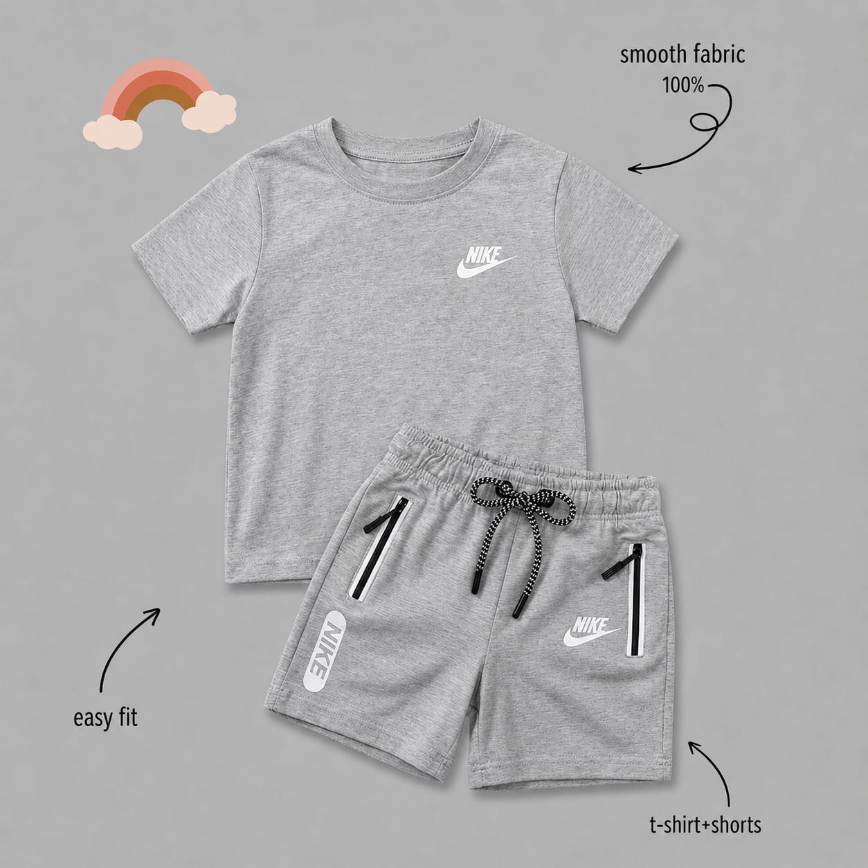 Boys' Essential Grey Active Set - Image 2
