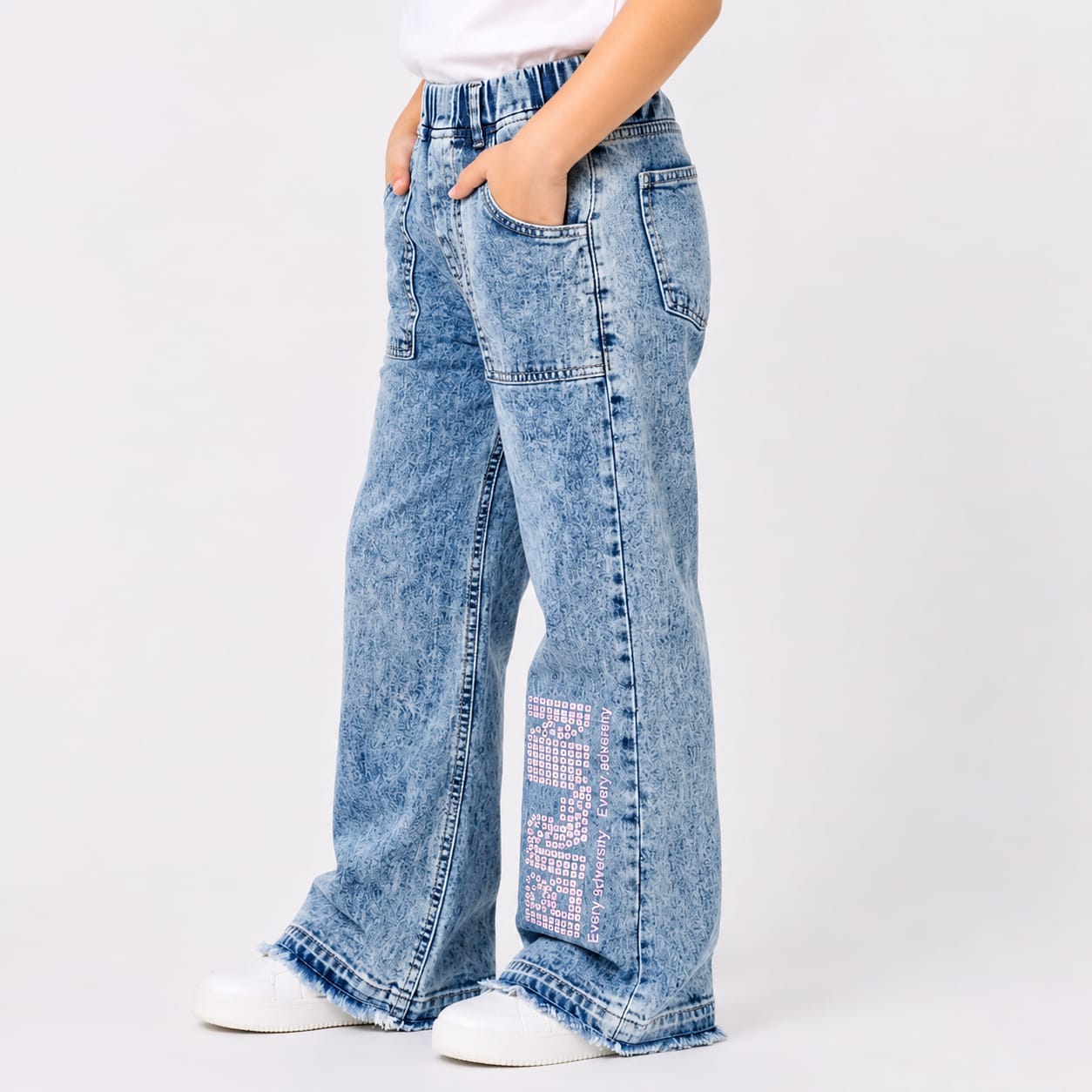 Sparkle Flare Wide-Leg Denim - Image 2