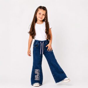 Shimmer Flare Deep-Wash Denim