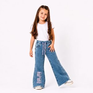 Shimmer & Style Wide-Leg Flared Jeans