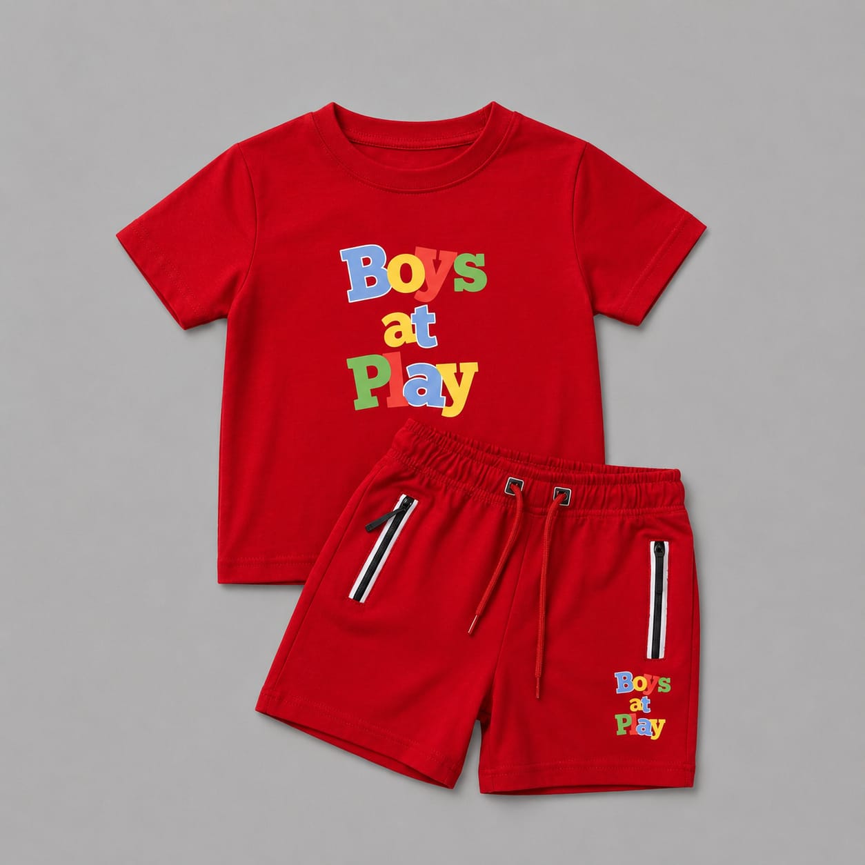 Playful Red Activewear Co-ord Set - Image 2